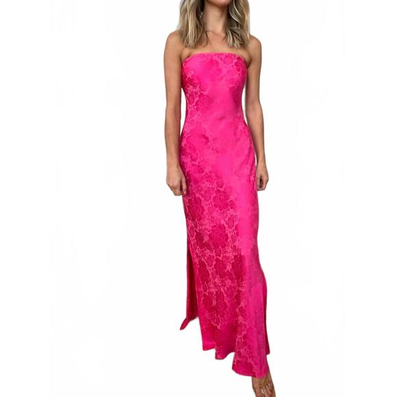 NEW AUGUSTE THE LABEL astrid maxi dress in hot pink